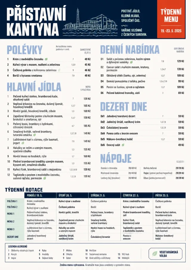 Corporate Canteen weekly-menu menu template preview