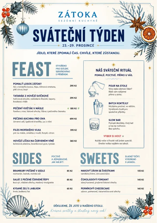Holiday Table Card weekly-menu menu template preview