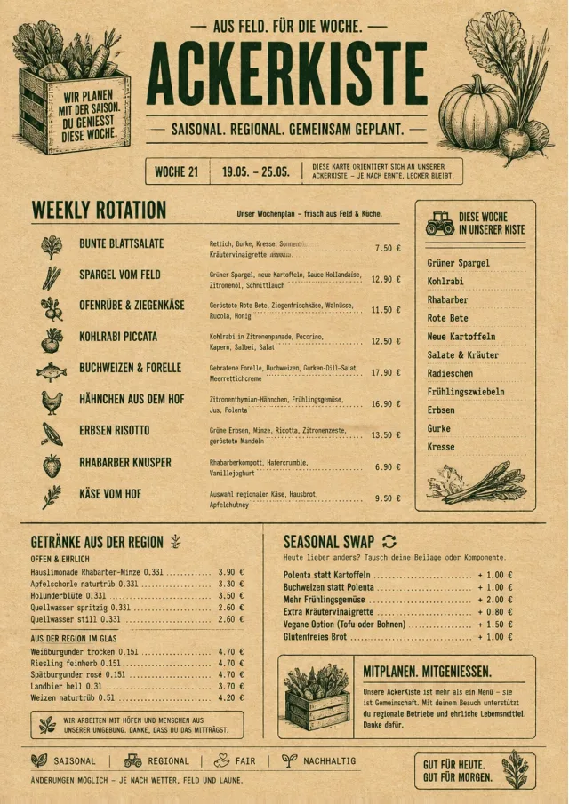 Seasonal Farm Box weekly-menu menu template preview