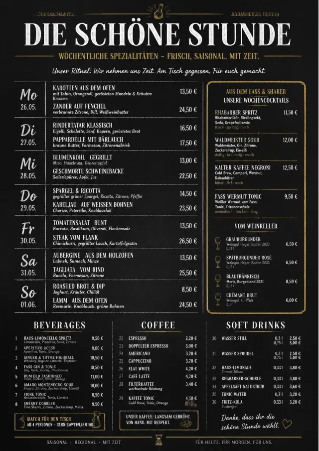 Chalkboard Specials Week weekly-menu menu template preview