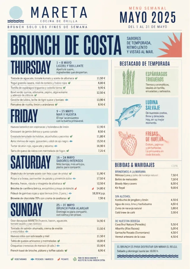 Monthly Seasonal weekly-menu menu template preview