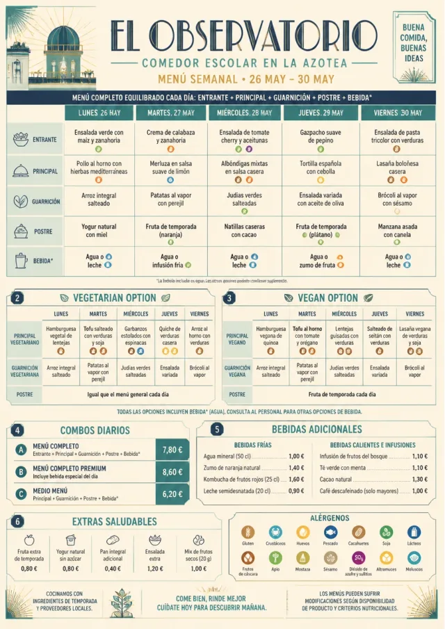 School Canteen weekly-menu menu template preview