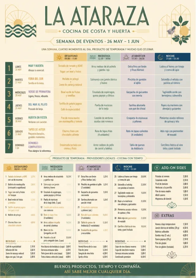 Event Week Schedule weekly-menu menu template preview