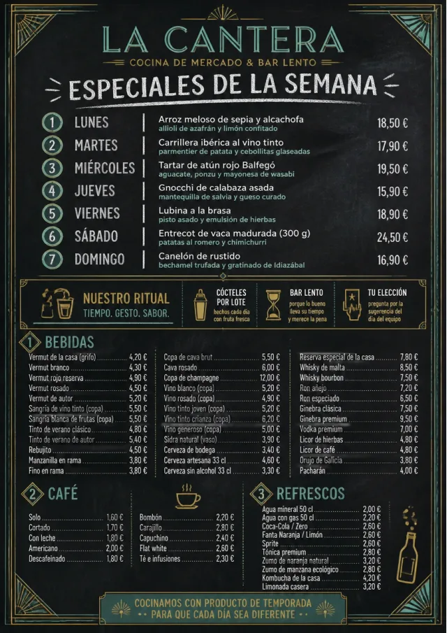 Chalkboard Specials Week weekly-menu menu template preview