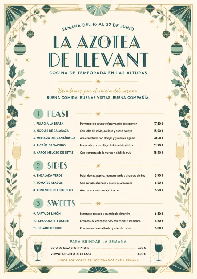 Holiday Table Card weekly-menu menu template preview