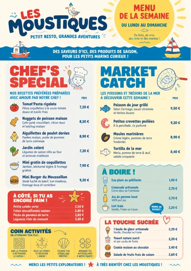 Kids Playful weekly-menu menu template preview