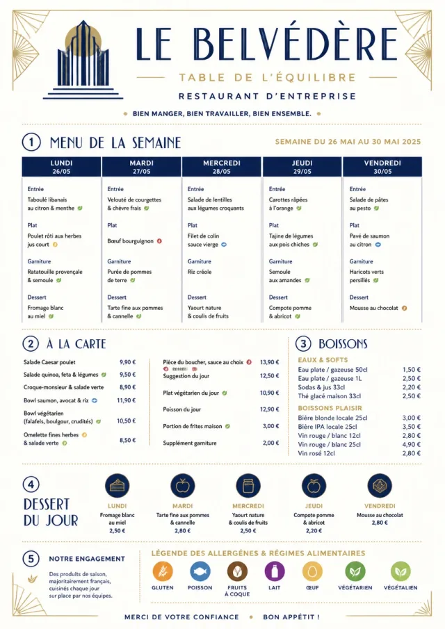 Corporate Canteen weekly-menu menu template preview