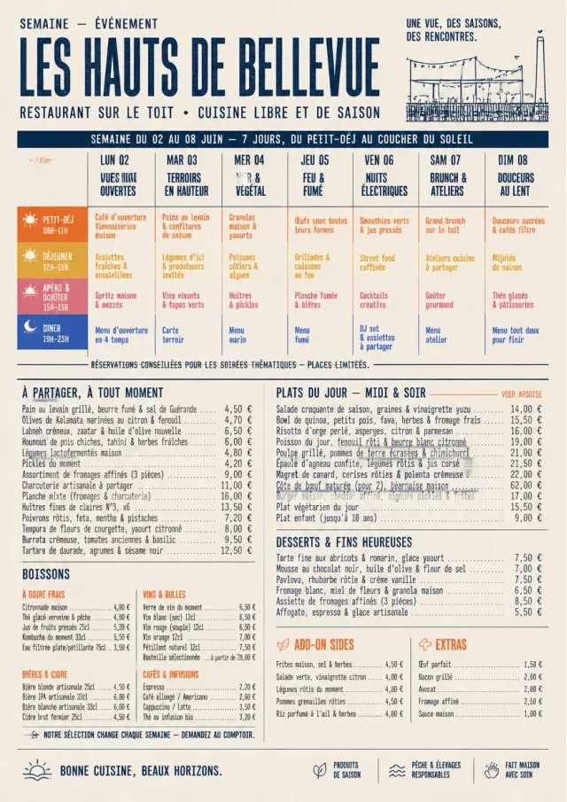 Event Week Schedule weekly-menu menu template preview
