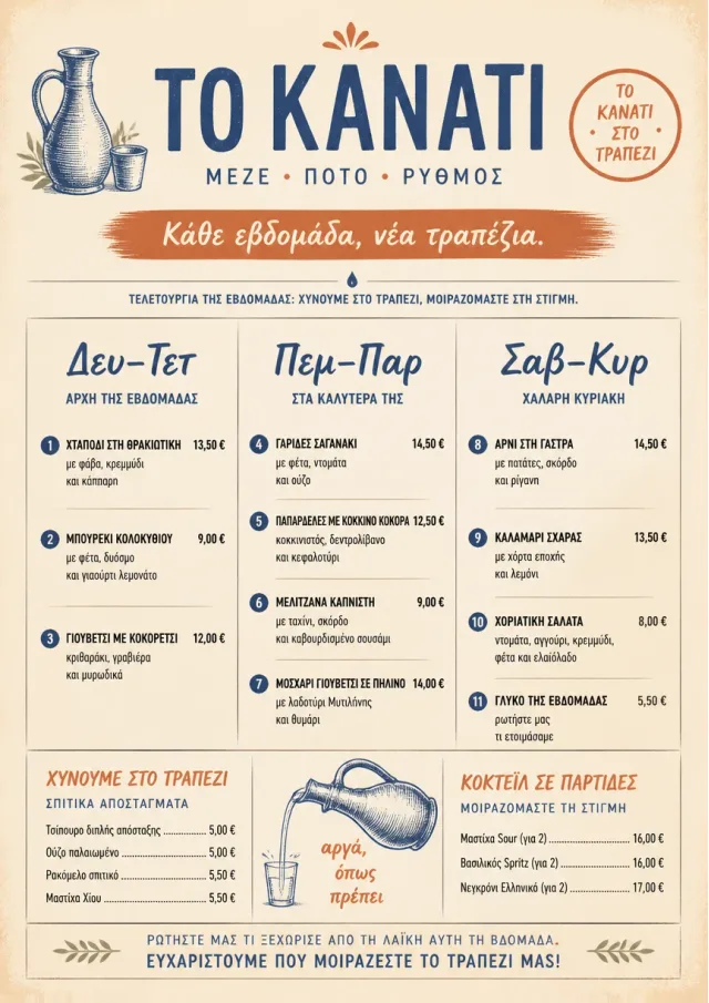 Weekly Board Clean weekly-menu menu template preview