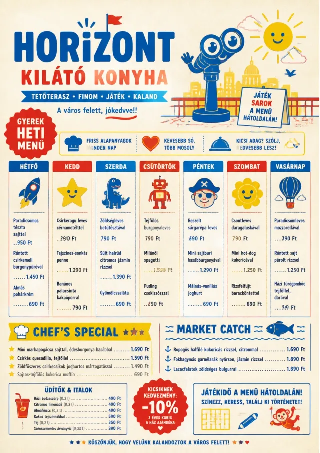Kids Playful weekly-menu menu template preview