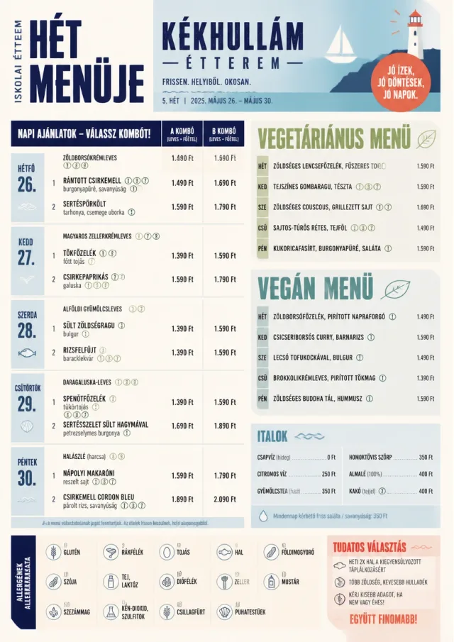 School Canteen weekly-menu menu template preview