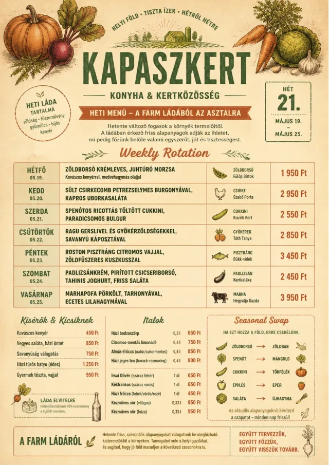 Seasonal Farm Box weekly-menu menu template preview