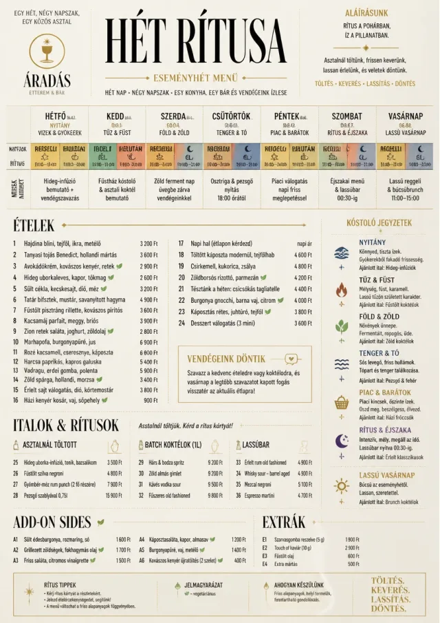 Event Week Schedule weekly-menu menu template preview