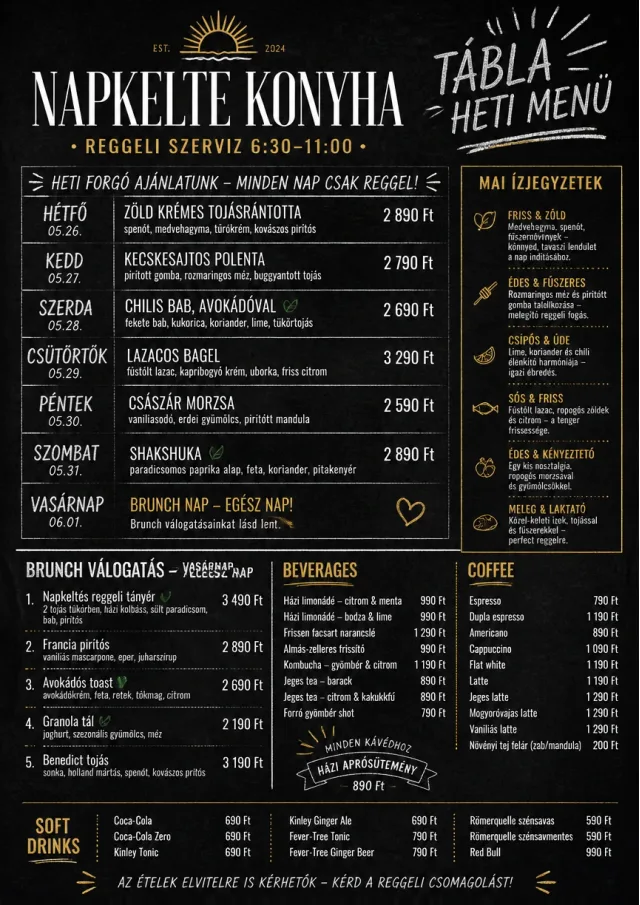 Chalkboard Specials Week weekly-menu menu template preview