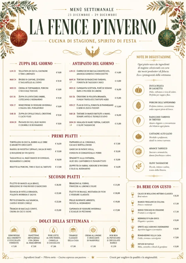 Holiday Festive weekly-menu menu template preview