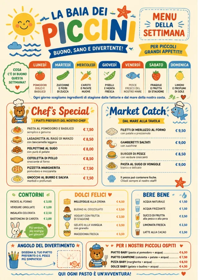Kids Playful weekly-menu menu template preview