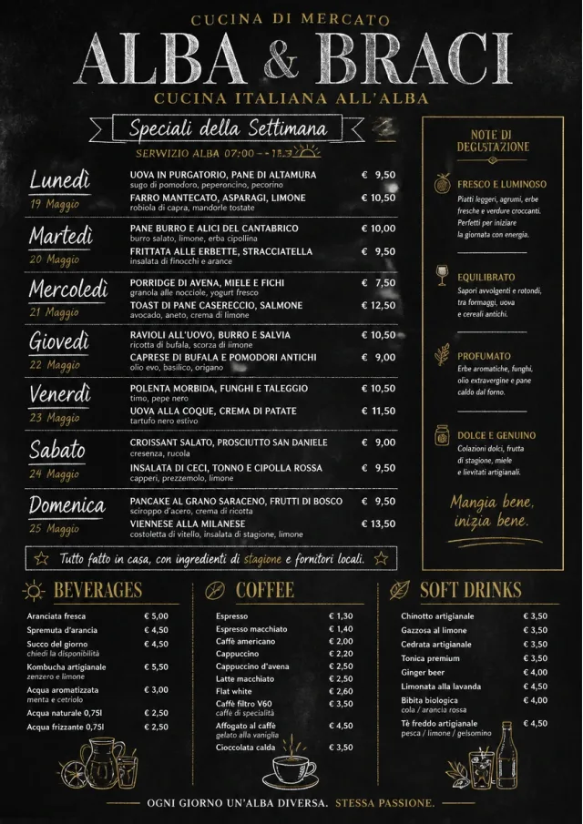 Chalkboard Specials Week weekly-menu menu template preview