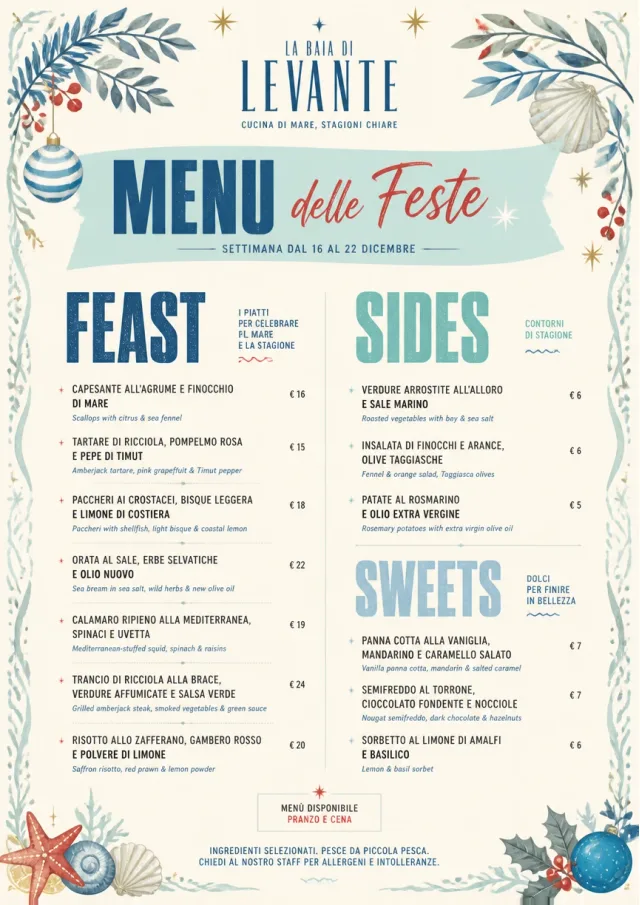Holiday Table Card weekly-menu menu template preview