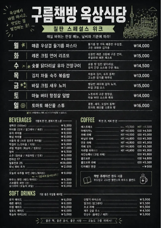 Chalkboard Specials Week weekly-menu menu template preview