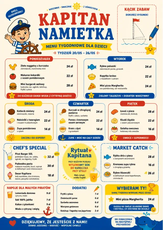 Kids Playful weekly-menu menu template preview