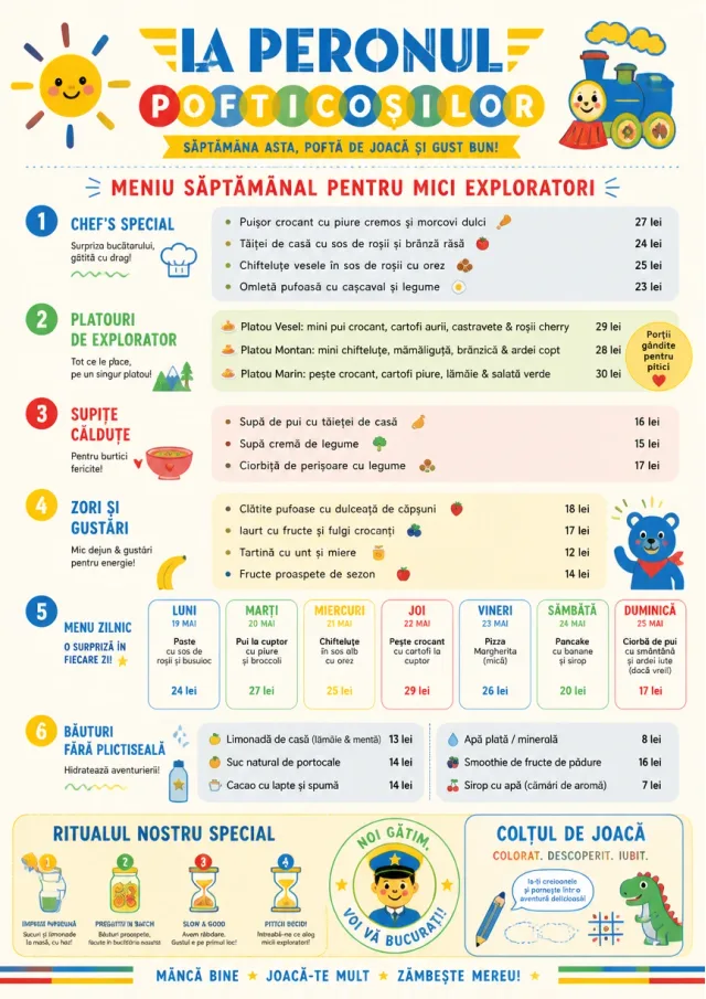 Kids Playful weekly-menu menu template preview