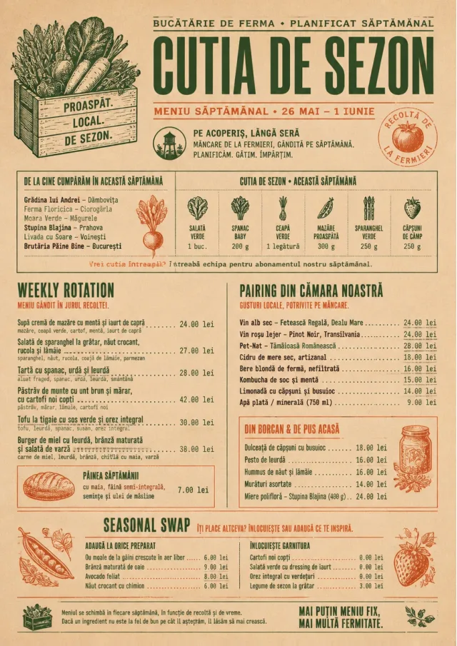 Seasonal Farm Box weekly-menu menu template preview