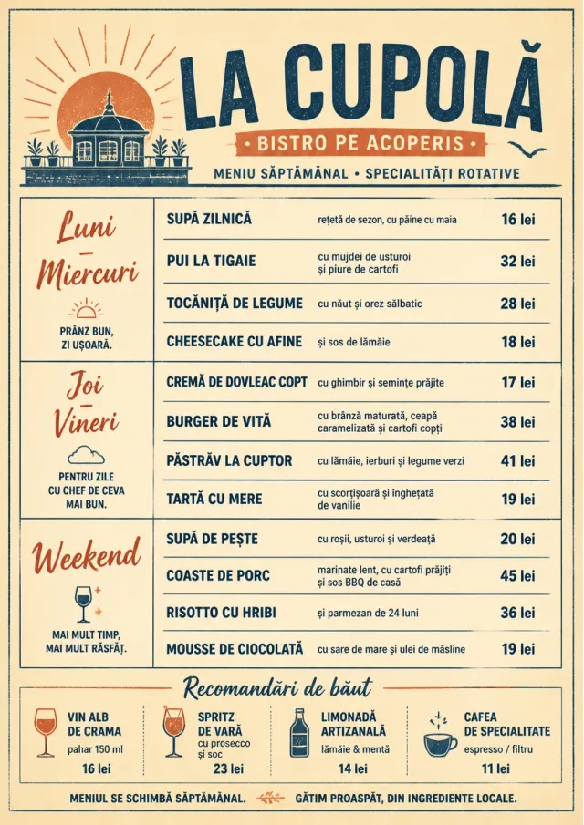 Weekly Board Clean weekly-menu menu template preview