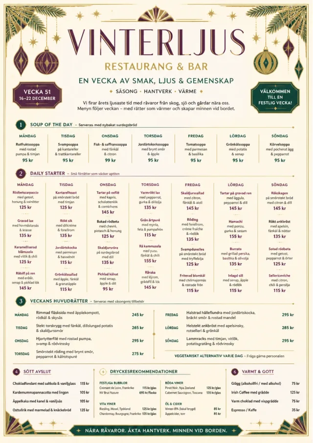 Holiday Festive weekly-menu menu template preview