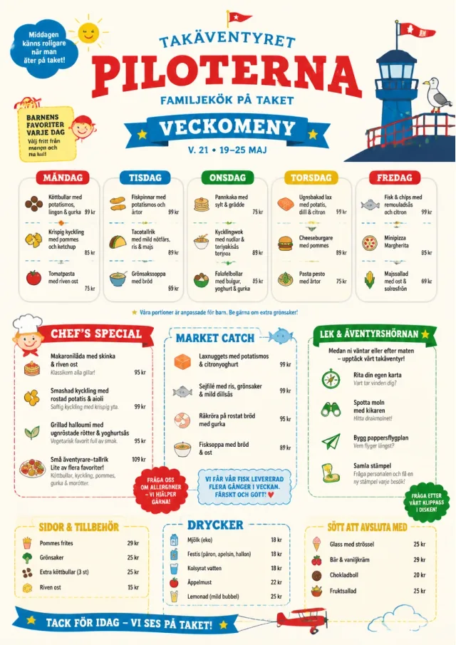 Kids Playful weekly-menu menu template preview