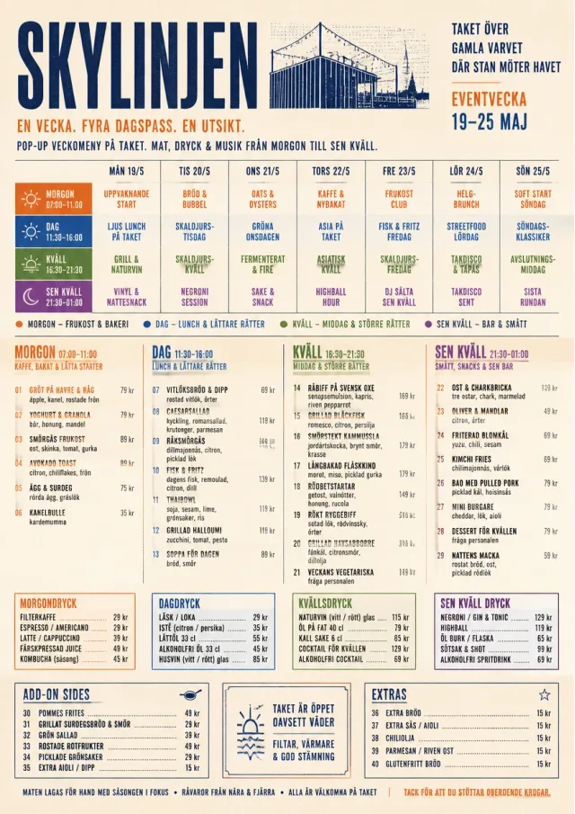 Event Week Schedule weekly-menu menu template preview