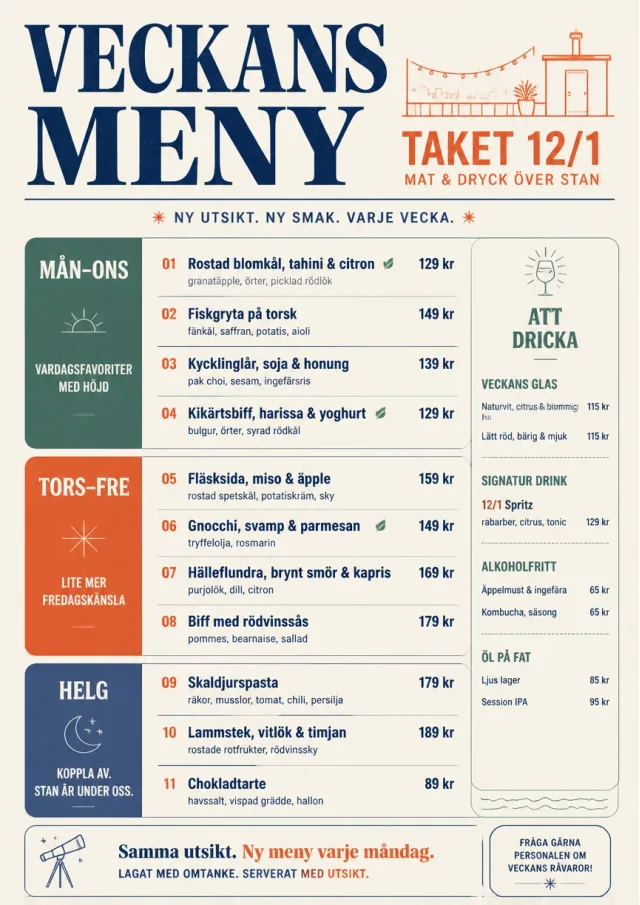 Weekly Board Clean weekly-menu menu template preview
