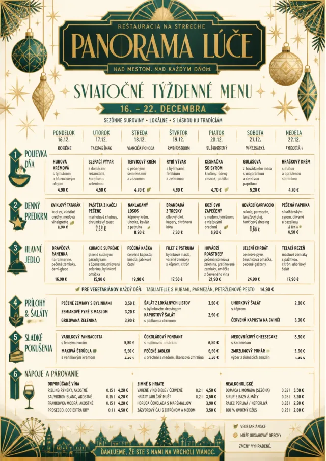 Holiday Festive weekly-menu menu template preview