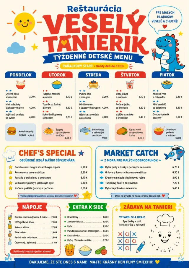 Kids Playful weekly-menu menu template preview