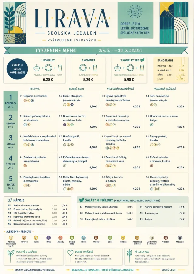 School Canteen weekly-menu menu template preview