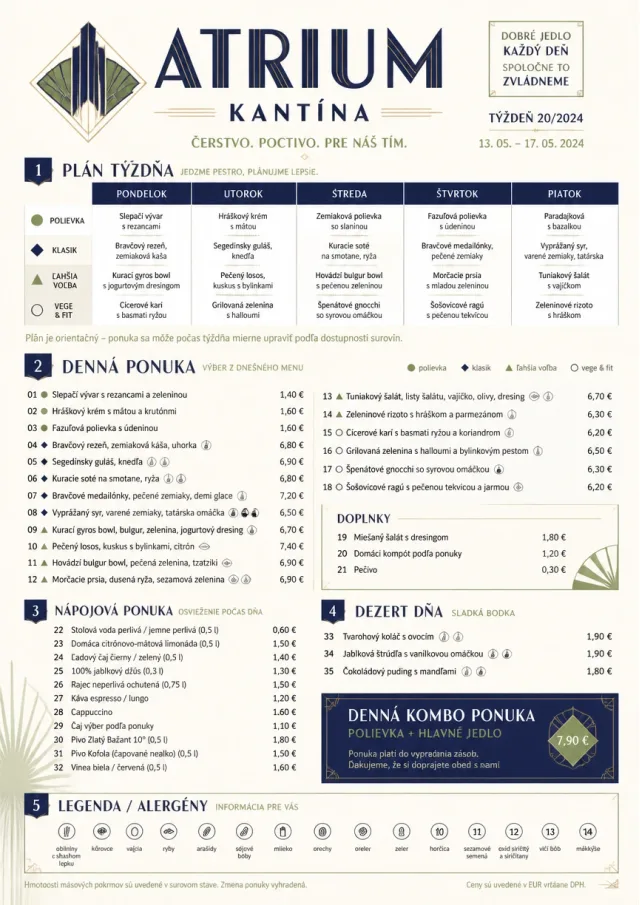 Corporate Canteen weekly-menu menu template preview
