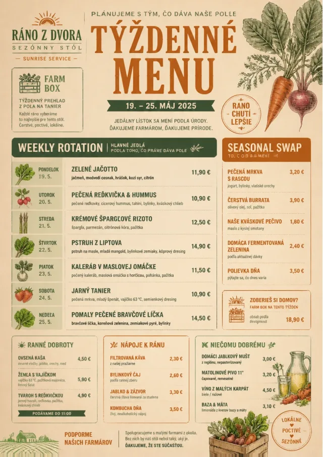 Seasonal Farm Box weekly-menu menu template preview