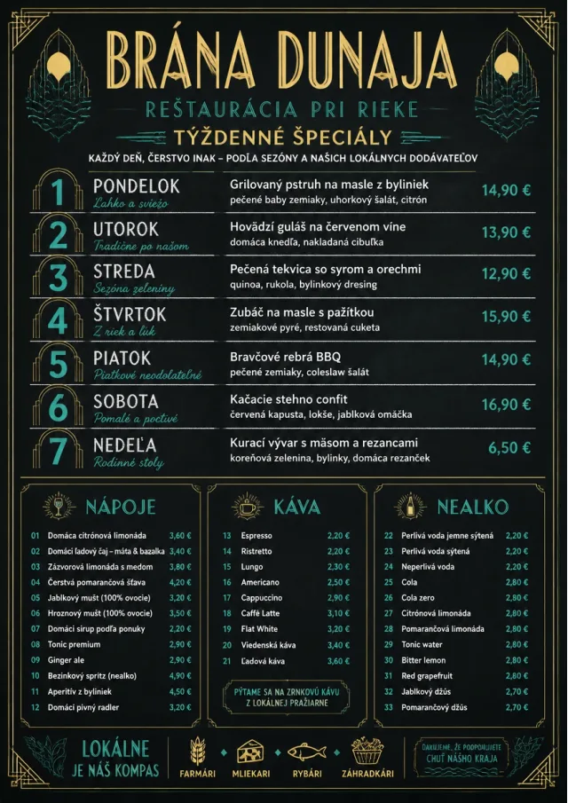 Chalkboard Specials Week weekly-menu menu template preview