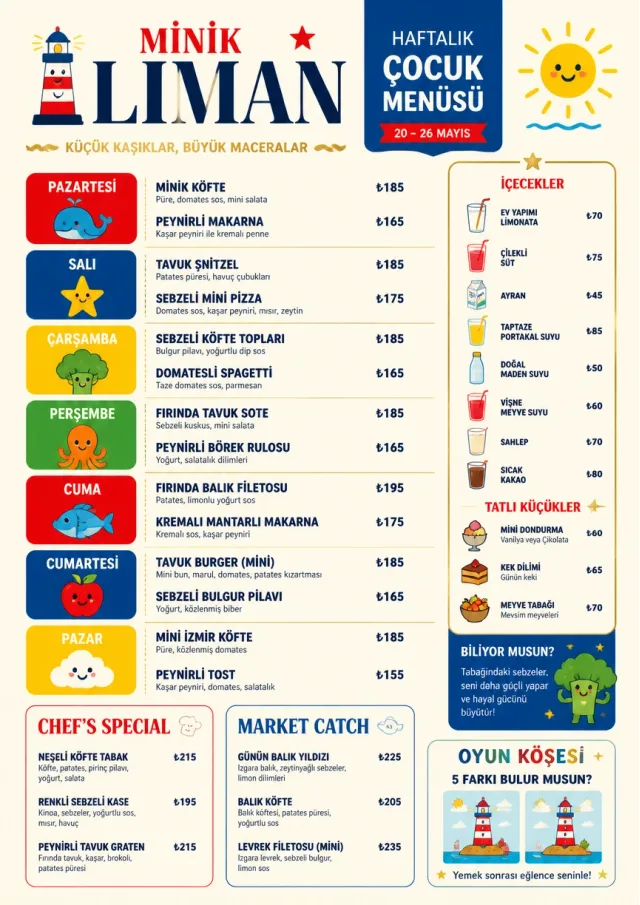 Kids Playful weekly-menu menu template preview