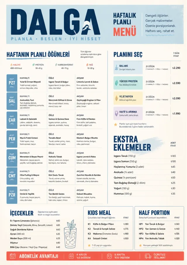Meal Prep Box weekly-menu menu template preview