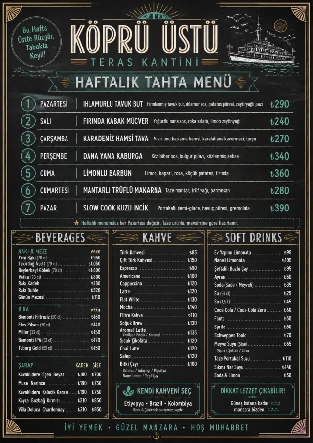 Chalkboard Specials Week weekly-menu menu template preview