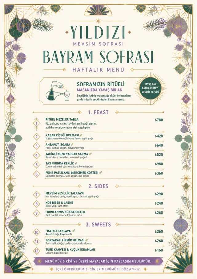 Holiday Table Card weekly-menu menu template preview