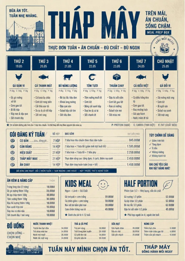 Meal Prep Box weekly-menu menu template preview