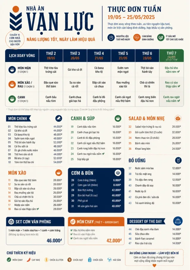Corporate Canteen weekly-menu menu template preview