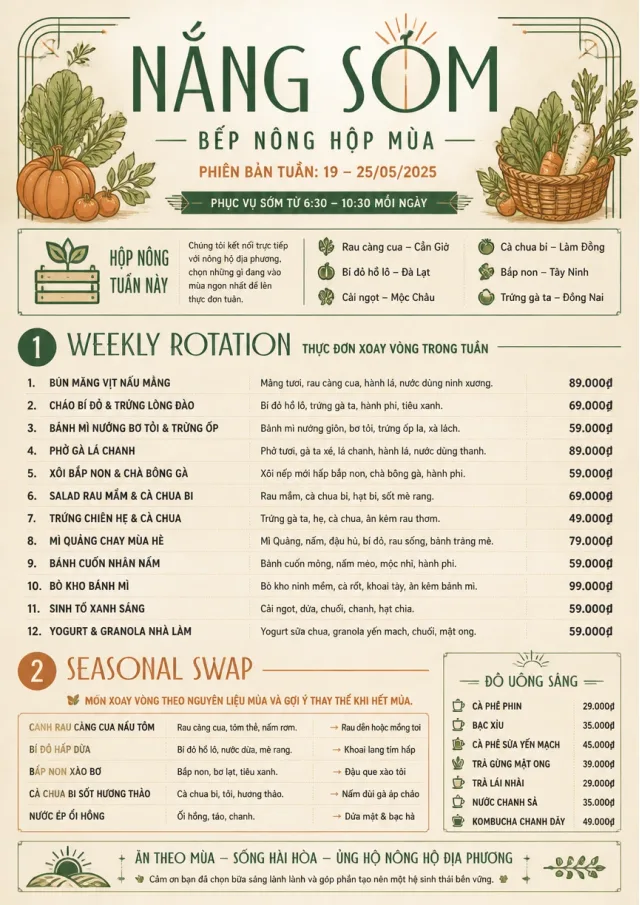 Seasonal Farm Box weekly-menu menu template preview