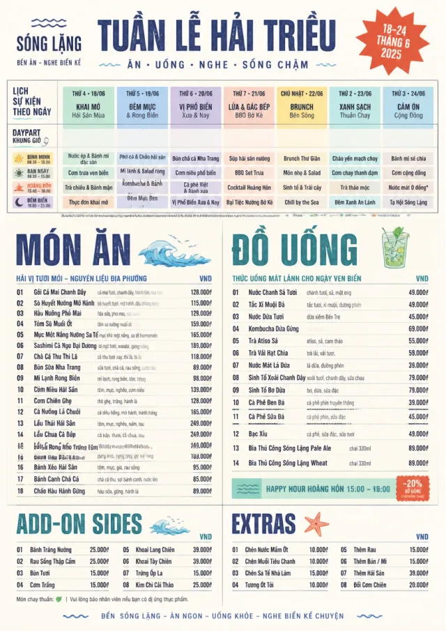 Event Week Schedule weekly-menu menu template preview