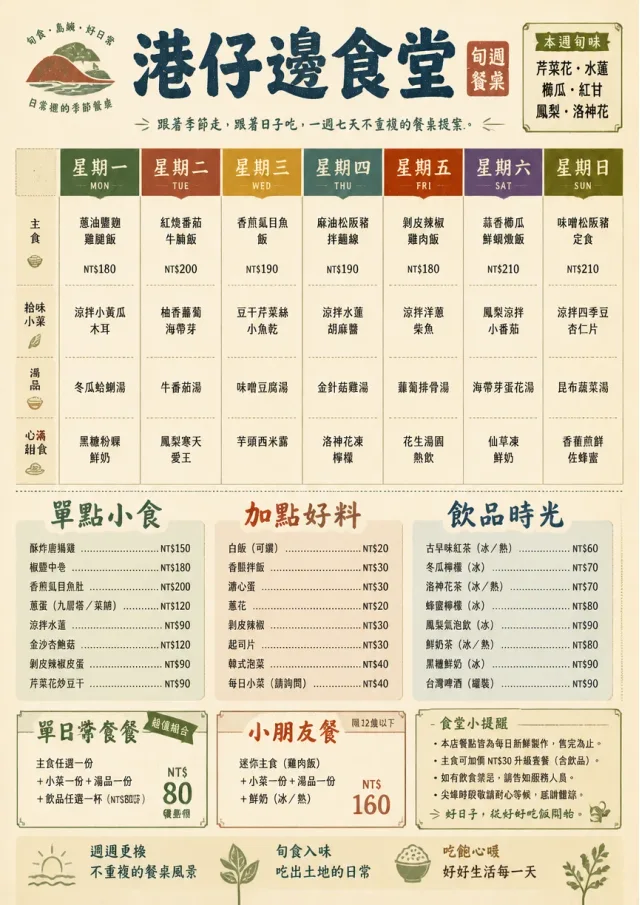 Weekly Grid weekly-menu menu template preview