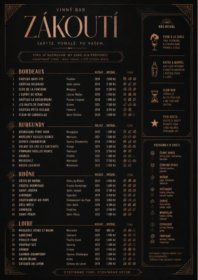 Speakeasy Spirits wine-menu menu template preview