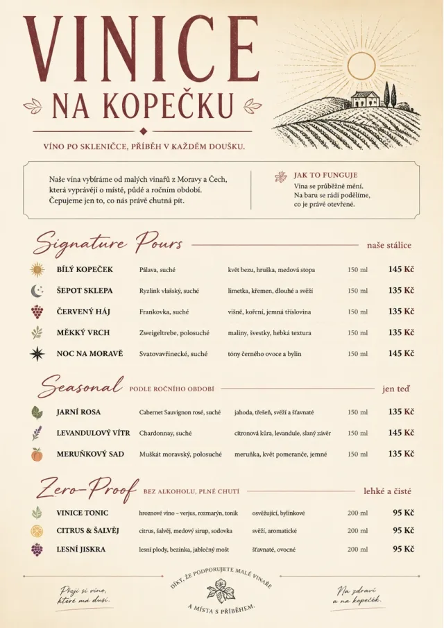 Boutique Pour Card wine-menu menu template preview