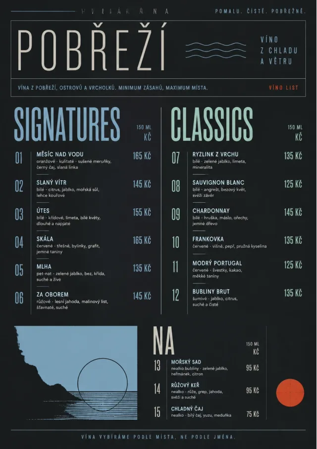 Mono Bar Minimal wine-menu menu template preview