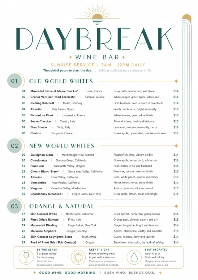 Modern Minimal Pour wine-menu menu template preview